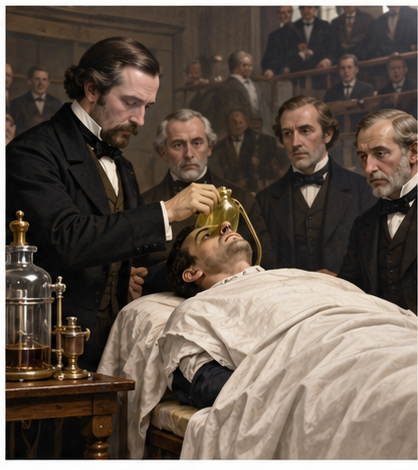 Public ether anaesthesia demonstration, 1846